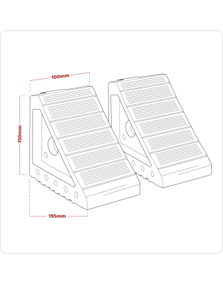 Rubber Wheel Chocks - Pair