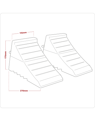 Rubber Wheel Chocks - Pair