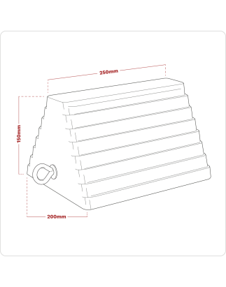 Rubber Wheel Chock 3.8kg - Single