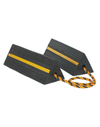 Heavy-Duty Rubber Wheel Chocks - Pair