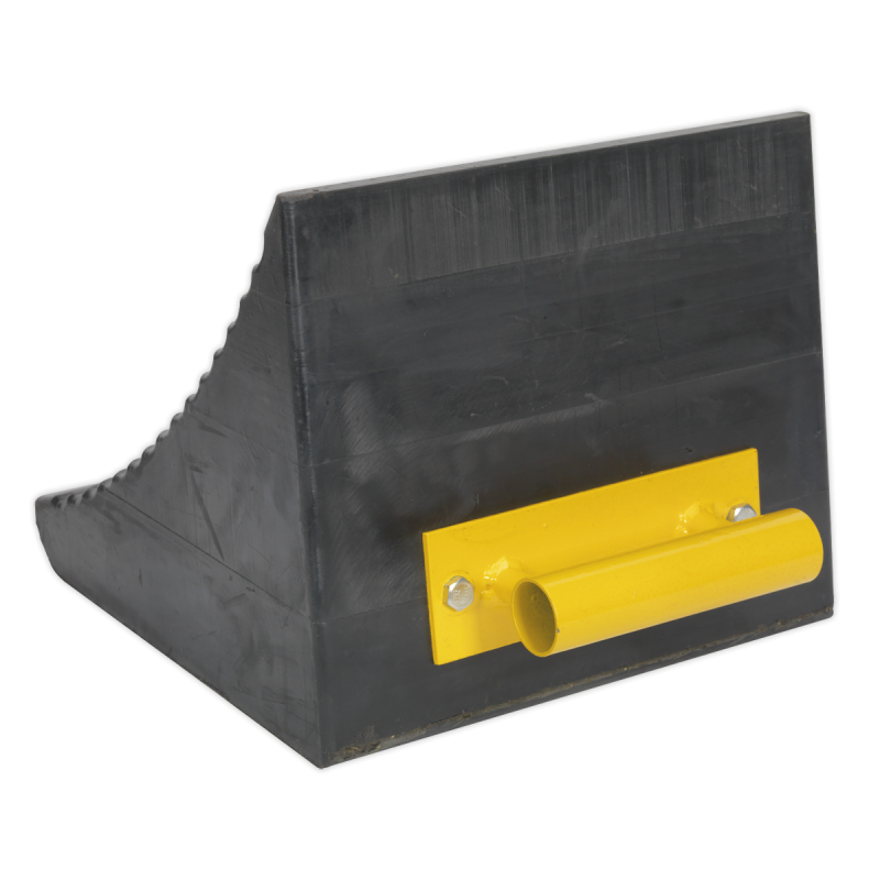 Heavy-Duty Rubber Wheel Chock - Single