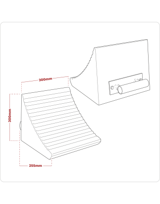 Heavy-Duty Rubber Wheel Chock - Single