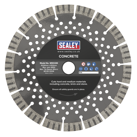 Disque à tronçonner béton usage sec Ø230mm