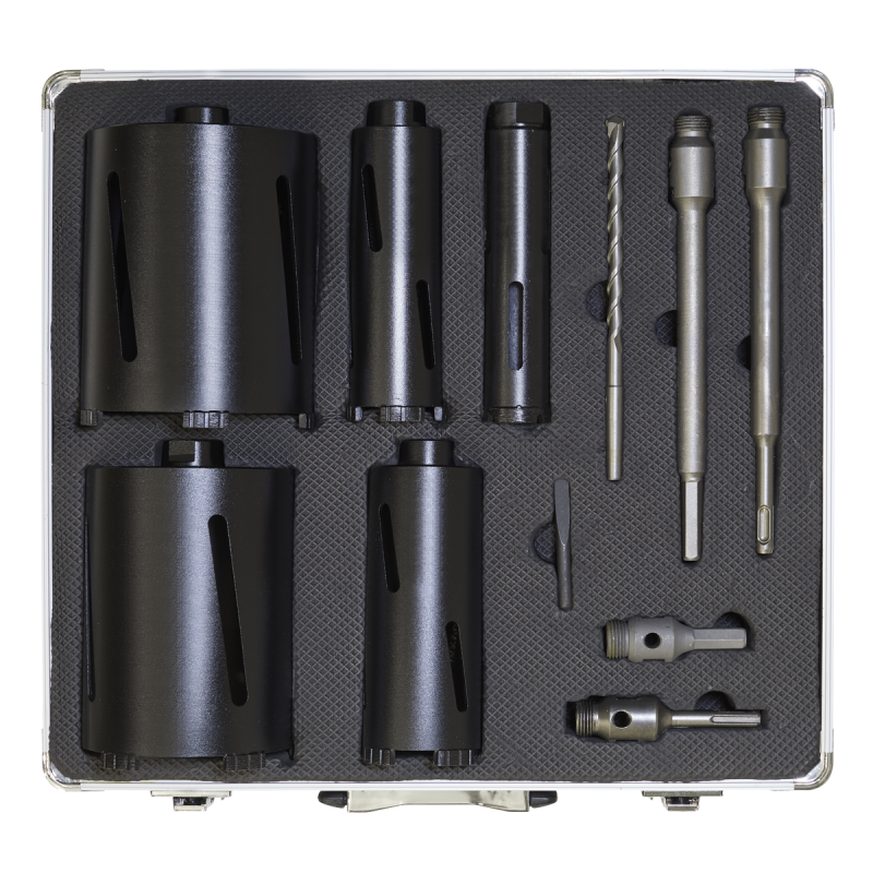 Kit Diamond 5 Core (noyaux Ø38, 52, 65, 117, 127 mm avec adaptateurs)