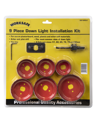 Downlight Hole Saw Kit 9pc