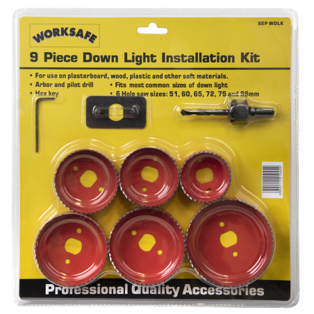 Downlight Hole Saw Kit 9pc