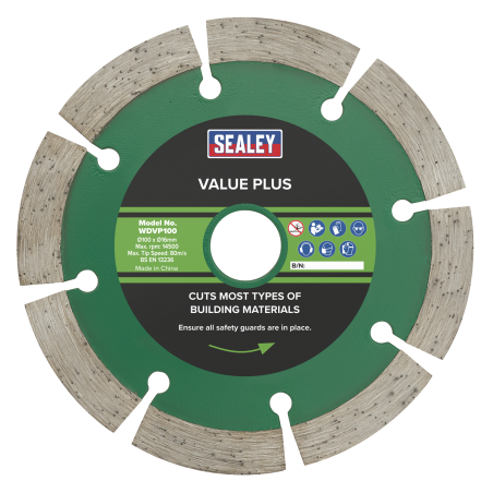 Value Plus Diamond Blade Ø100 x Ø16mm