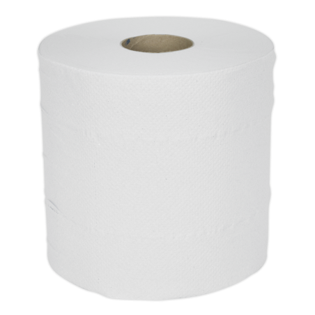 Paper Roll White 2-Ply Embossed 150m Pack of 6