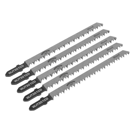 Jigsaw Blade Wood & Plastics 90mm 8tpi - Pack of 5