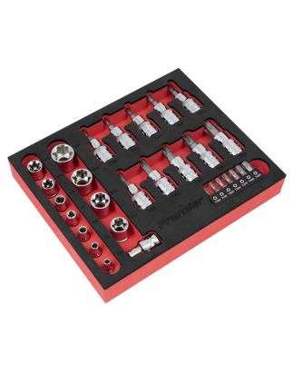 TRX-Star* Socket & Security Bit Set 29pc 1/4"Sq & 3/8"Sq Drive