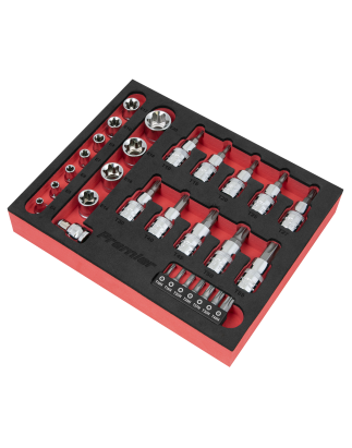 TRX-Star* Socket & Security Bit Set 29pc 1/4"Sq & 3/8"Sq Drive