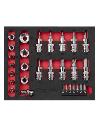 TRX-Star* Socket & Security Bit Set 29pc 1/4"Sq & 3/8"Sq Drive