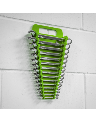 Spanner Rack Capacity 15 Spanners Hi-Vis Green