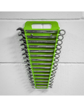 Spanner Rack Capacity 15 Spanners Hi-Vis Green