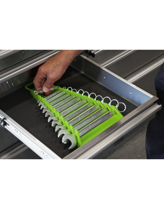 Reverse Spanner Rack Capacity 15 Spanners Hi-Vis Green