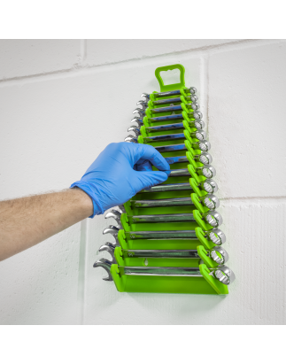 Reverse Spanner Rack Capacity 15 Spanners Hi-Vis Green