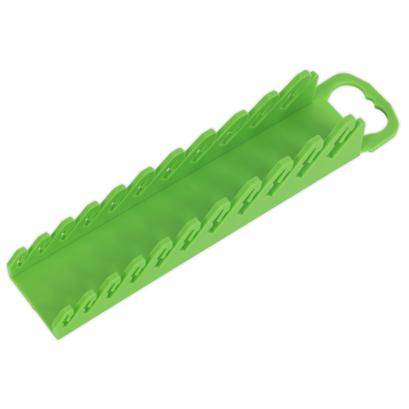 Spanner Rack Capacity 10 Stubby Spanners - Hi-Vis Green