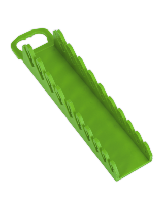 Spanner Rack Capacity 10 Stubby Spanners - Hi-Vis Green