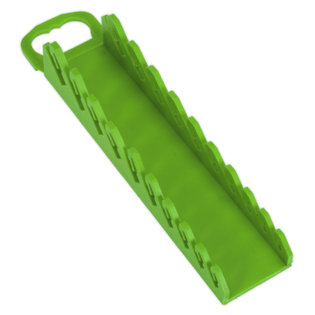 Spanner Rack Capacity 10 Stubby Spanners - Hi-Vis Green