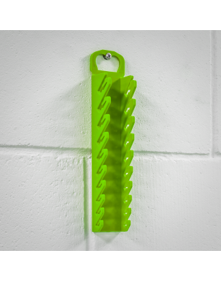 Spanner Rack Capacity 10 Stubby Spanners - Hi-Vis Green