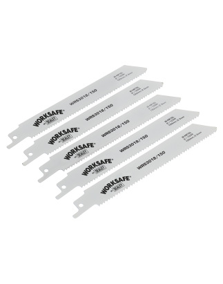 Reciprocating Saw Blade 150mm 10tpi - Pack of 5