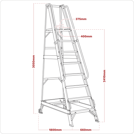 Warehouse Steps 10-Tread