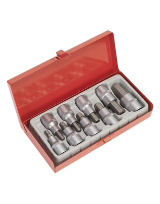 Hex Socket Bit Set 9pc 1/2"Sq Drive