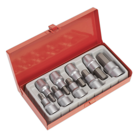 Hex Socket Bit Set 9pc 1/2"Sq Drive