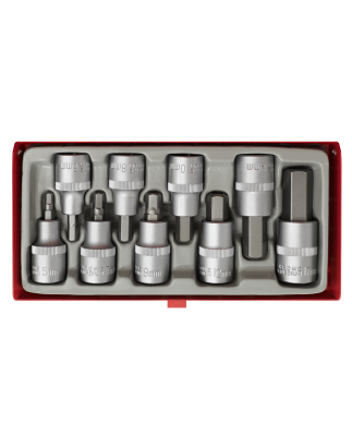 Hex Socket Bit Set 9pc 1/2"Sq Drive