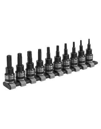 TRX-Star* Socket Bit Set 10pc 3/8"Sq Drive Premier Black