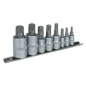 Spline Socket Bit Set 8pc 1/4", 3/8" & 1/2"Sq Drive