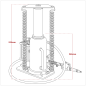 Cric-bouteille hydraulique pneumatique 18 tonnes