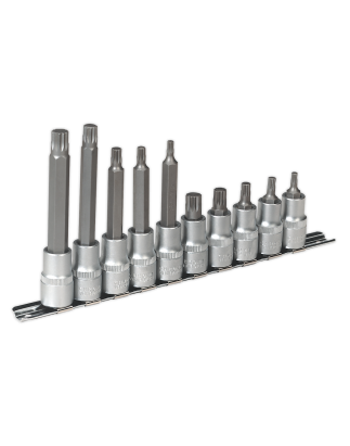 Spline Socket Bit Set 10pc 1/2"Sq Drive