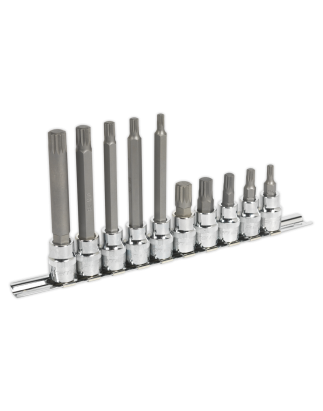 Spline Socket Bit Set 10pc 3/8"Sq Drive