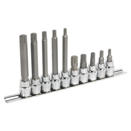 Spline Socket Bit Set 10pc 3/8"Sq Drive