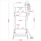 Presse à plancher pneumatique/hydraulique Premier avec pédale, 30 tonnes