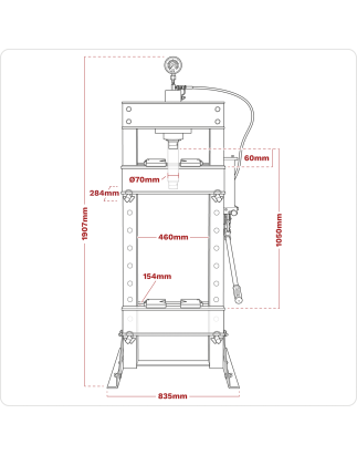 Hydraulic Floor Type Press 30 Tonne