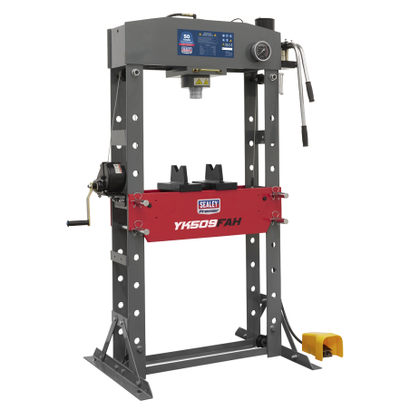 Premier Air/Hydraulic Floor Type Press with Foot Pedal 50 Tonne