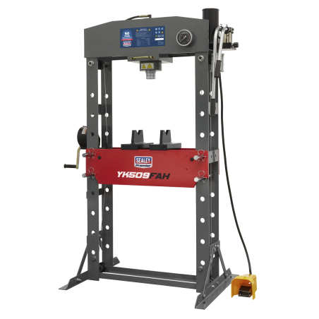 Premier Air/Hydraulic Floor Type Press with Foot Pedal 50 Tonne