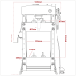 Premier Air/Hydraulic Floor Type Press with Foot Pedal 50 Tonne