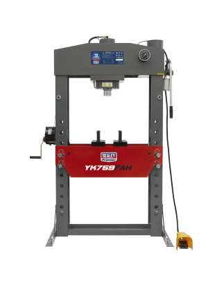 Premier Air/Hydraulic Floor Type Press with Foot Pedal 75 Tonne