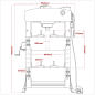 Premier Air/Hydraulic Floor Type Press with Foot Pedal 75 Tonne