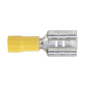 Borne Push-On 9,5 mm Femelle Jaune Paquet de 100