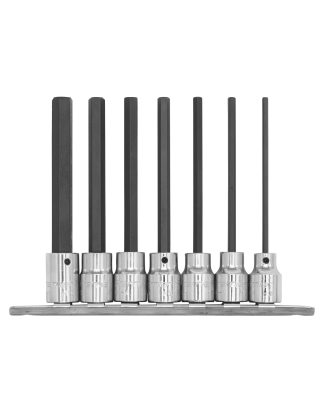 Hex Socket Bit Set 7pc 3/8"Sq Drive 110mm Metric