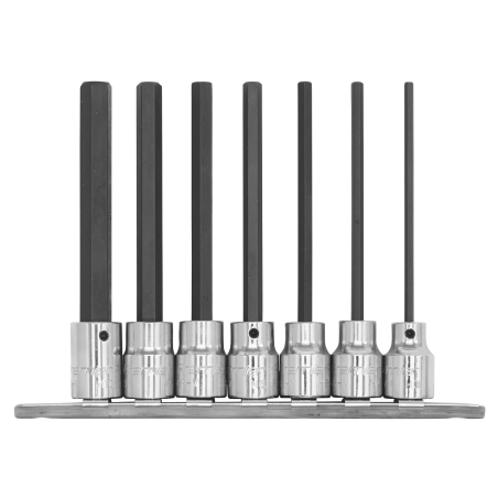 Hex Socket Bit Set 7pc 3/8"Sq Drive 110mm Metric