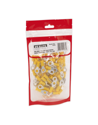 Easy-Entry Ring Terminal Ø6.4mm (1/4") Yellow Pack of 100