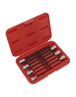 Ball-End Hex Socket Bit Set 7pc 3/8"Sq Drive 150mm Metric