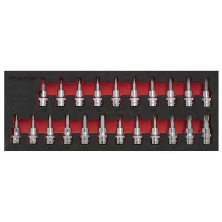 TRX-Star*/Hex/Spline Socket Bit Set 22pc 3/8"Sq Drive