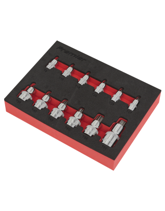 TRX-Star* Socket Bit Set 12pc Stubby 1/4", 3/8" & 1/2"Sq Drive