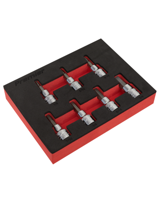 Hex Socket Bit Set 7pc 3/8"Sq Drive - Imperial